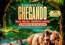 Parque dos dinossauros e fonte interativa: veja atrações de férias fora das praias no ES. Maior circo temático da América Latina chega a Vila Velha com dinossauros gigantes